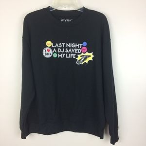 Lyrix Brand L Graphic Sweatshirt | 80s Style Top